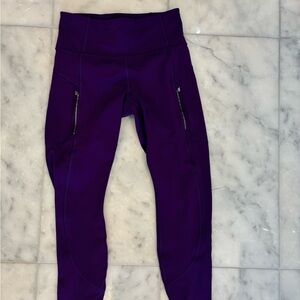 Athleta Pocket Leggings Purple